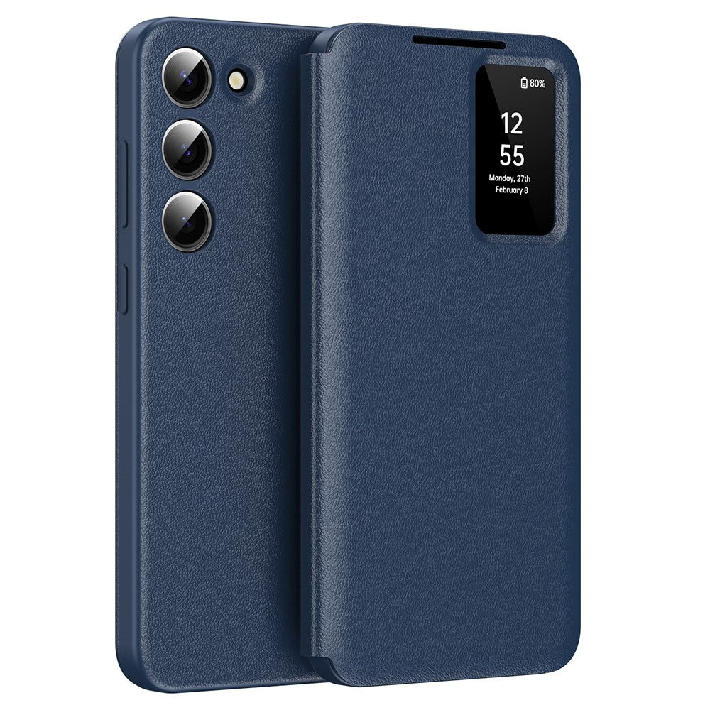 For Samsung Galaxy S23 Leather Phone Case with View Window Card Slot