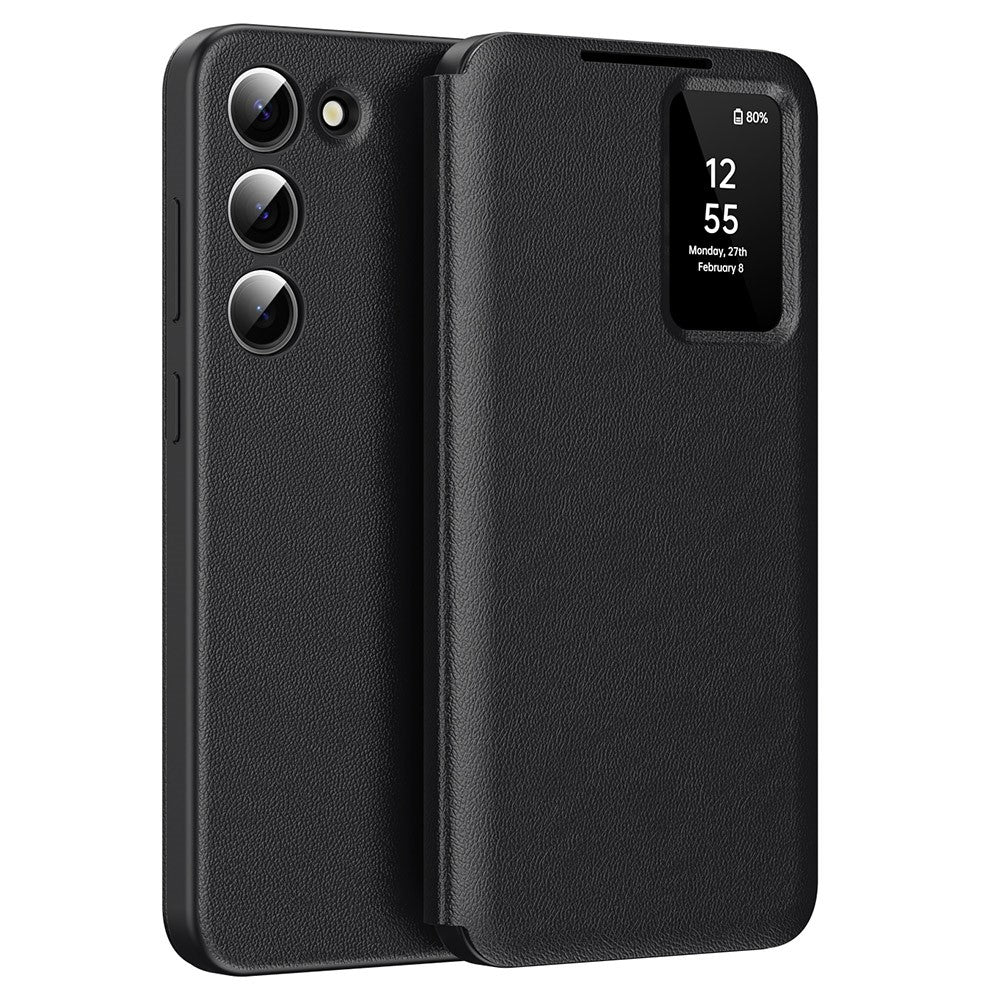 For Samsung Galaxy S23 Leather Phone Case with View Window Card Slot