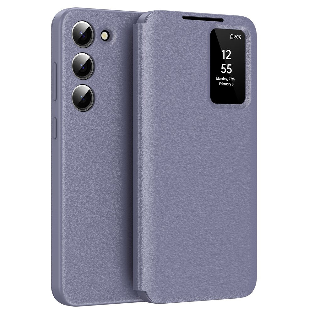 For Samsung Galaxy S23 Leather Phone Case with View Window Card Slot