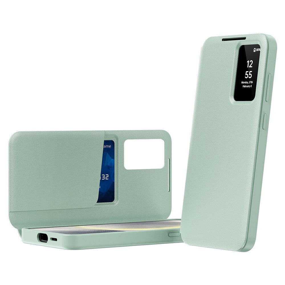 For Samsung Galaxy S23 Leather Phone Case with View Window Card Slot