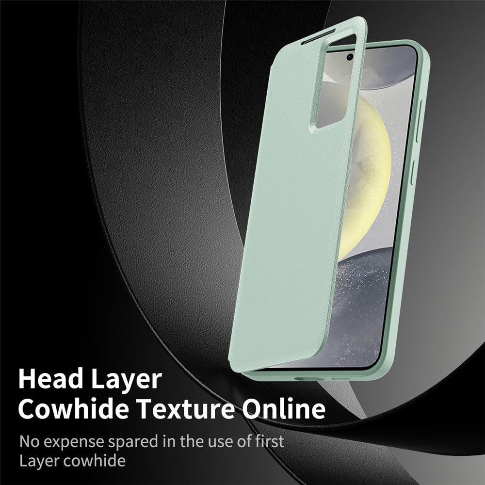 For Samsung Galaxy S23 Leather Phone Case with View Window Card Slot