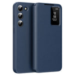 For Samsung Galaxy S22+ 5G Case Leather Phone Cover with View Window Card Slot