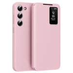 For Samsung Galaxy S22+ 5G Case Leather Phone Cover with View Window Card Slot