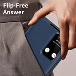 Til Samsung Galaxy S23 Ultra Cover med Kortholder Smart View Vindue PU Læder+PC+TPU Telefoncover
