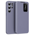 Til Samsung Galaxy S23 Ultra Cover med Kortholder Smart View Vindue PU Læder+PC+TPU Telefoncover