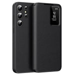 For Samsung Galaxy S25 Ultra Case with Card Holder Smart View Window PU Leather+PC+TPU Phone Cover