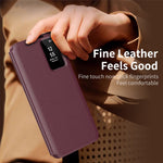 For Samsung Galaxy S25 Ultra Case with Card Holder Smart View Window PU Leather+PC+TPU Phone Cover