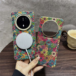 For Huawei Mate 70 Magnetic Case Pattern Print PU + PC Phone Cover with Card Holder