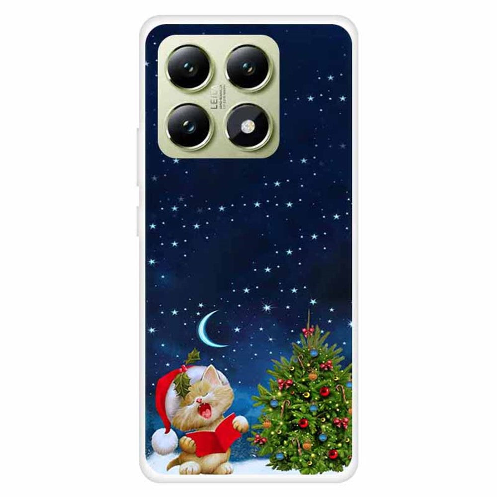 For Xiaomi 14T Pro Case Festive Christmas Pattern TPU Protective Phone Cover