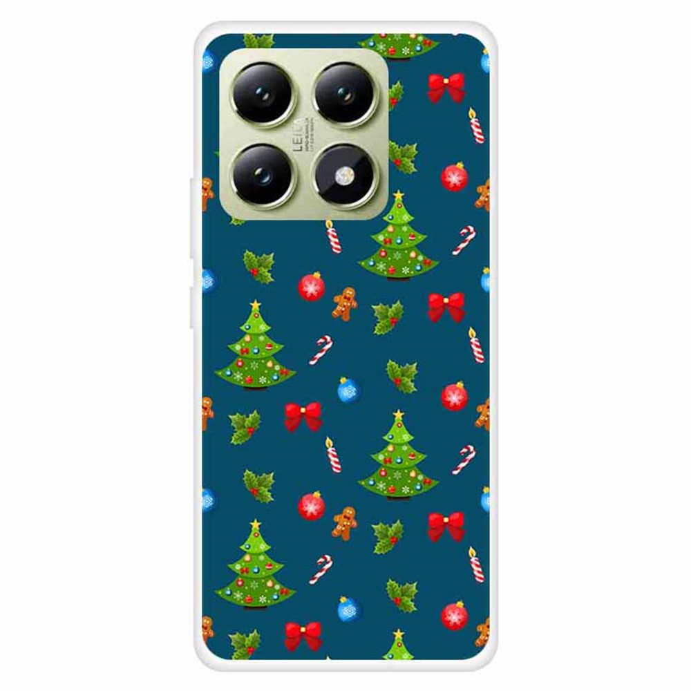 For Xiaomi 14T Pro Case Festive Christmas Pattern TPU Protective Phone Cover