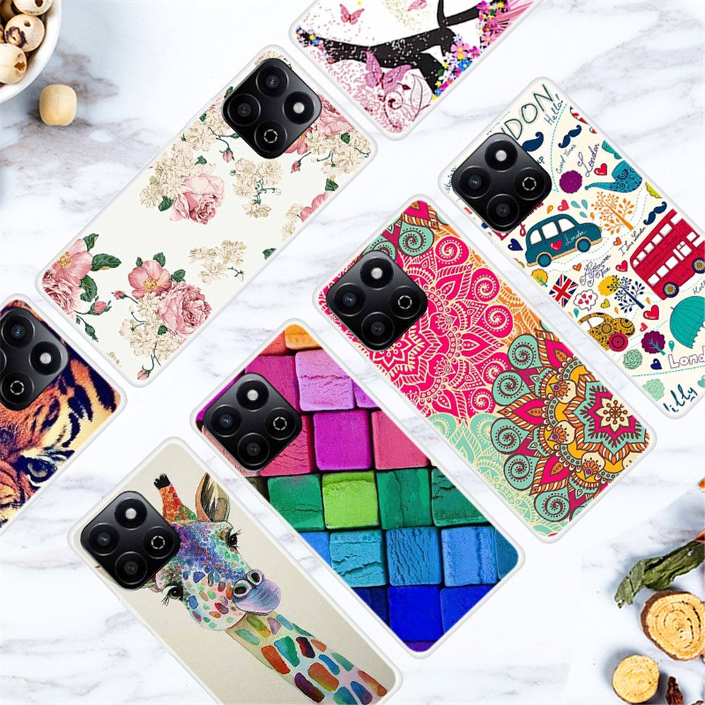 Phone Case For Honor Play 60 Plus 5G / 200 Smart 5G / Play 9T / X7c 4G TPU Pattern Printing Anti-Fall Cover