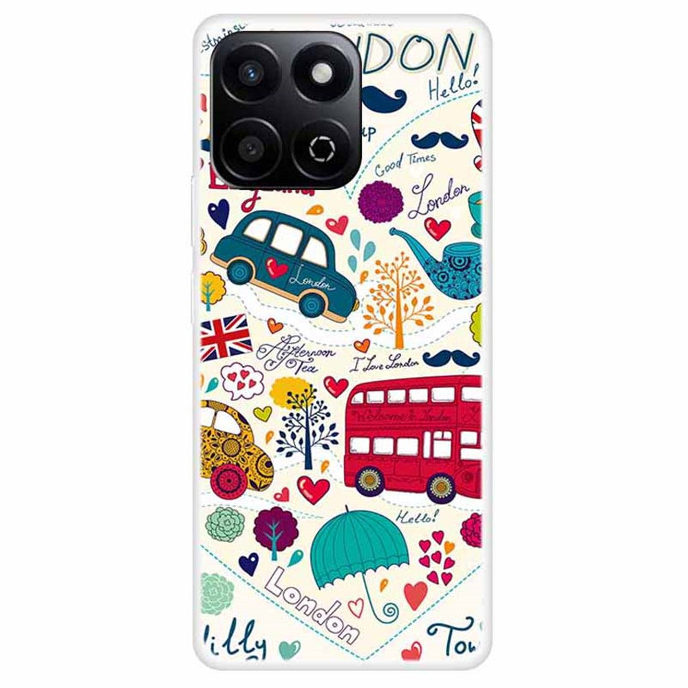 Phone Case For Honor Play 60 Plus 5G / 200 Smart 5G / Play 9T / X7c 4G TPU Pattern Printing Anti-Fall Cover