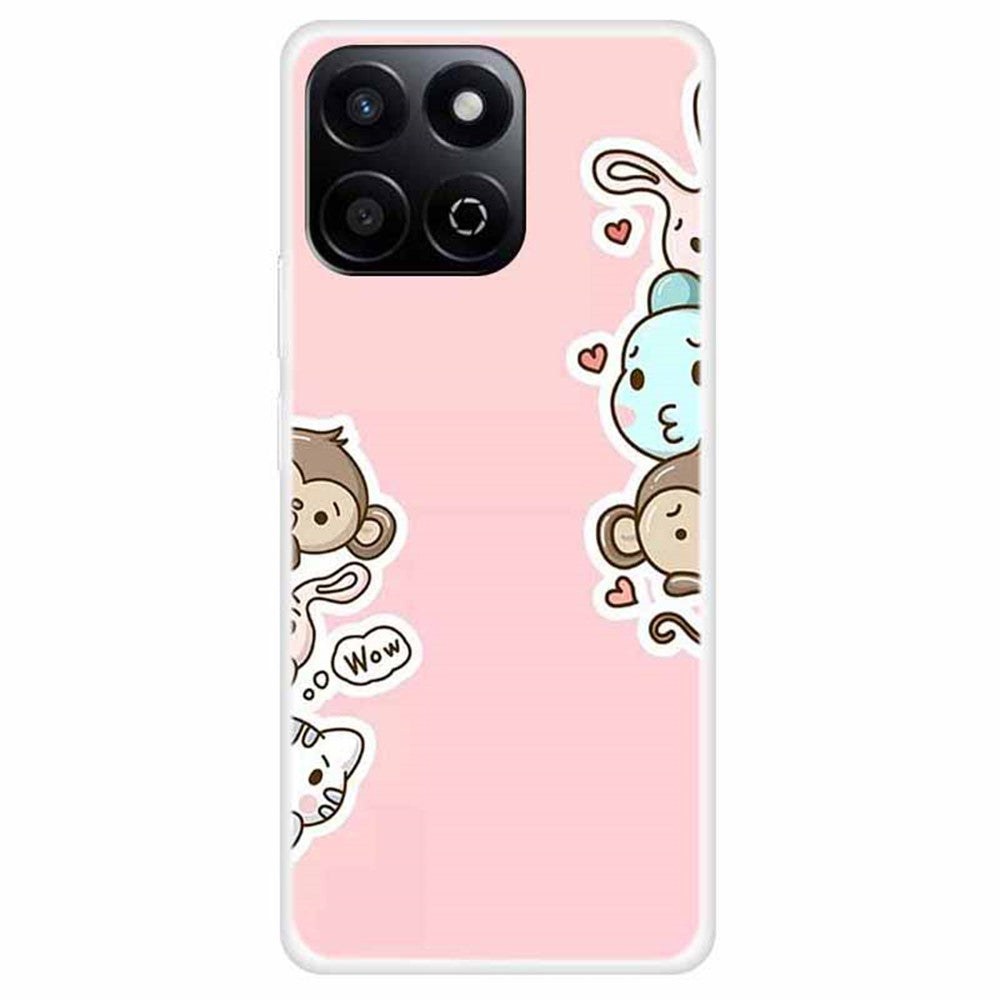 TPU Cover til Honor X7c 5G / X7c 4G / 200 Smart 5G / Play9T 5G / Play 60 Plus 5G med mønstertryk og anti-fald mobilrygcover