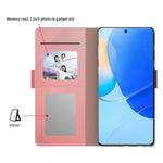 Phone Case For Honor Magic7 Lite 5G / X9c 5G / X60 Pro 5G Stand PU Leather Cover Card Holder Mirror