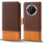 Phone Case for Honor Magic7 Lite 5G / X9c 5G / X60 Pro 5G Color Splicing PU Leather Wallet Phone Cover