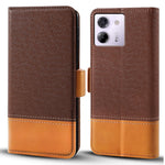 For Xiaomi Poco M7 Pro 5G Case Color Splicing PU Leather Wallet Phone Cover