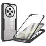 Gennemsigtigt mobilcover i akryl + TPU med PET-skærmfilm til Oppo Reno12 FS 5G / Reno12 F 5G / Reno12 F 4G