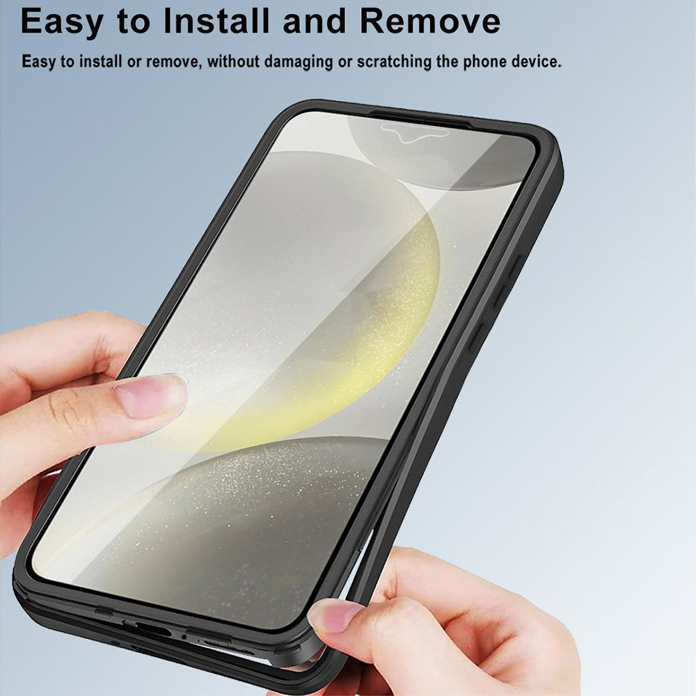 Gennemsigtigt mobilcover i akryl + TPU med PET-skærmfilm til Oppo Reno12 FS 5G / Reno12 F 5G / Reno12 F 4G