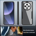 Gennemsigtigt mobilcover i akryl + TPU med PET-skærmfilm til Oppo Reno12 FS 5G / Reno12 F 5G / Reno12 F 4G