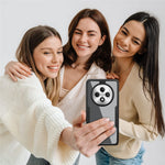 Gennemsigtigt mobilcover i akryl + TPU med PET-skærmfilm til Oppo Reno12 FS 5G / Reno12 F 5G / Reno12 F 4G