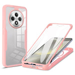 Gennemsigtigt mobilcover i akryl + TPU med PET-skærmfilm til Oppo Reno12 FS 5G / Reno12 F 5G / Reno12 F 4G