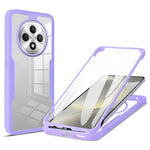 Gennemsigtigt mobilcover i akryl + TPU med PET-skærmfilm til Oppo Reno12 FS 5G / Reno12 F 5G / Reno12 F 4G