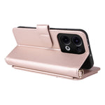 For Oppo Reno13 5G (Global) Wallet Case with Shoulder / Wrist Strap Leather Phone Cover Stand