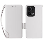 For Oppo Reno13 5G (Global) Case with Wrist Strap Litchi Texture PU Leather Wallet Phone Cover