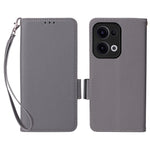 For Oppo Reno13 5G (Global) Case with Wrist Strap Litchi Texture PU Leather Wallet Phone Cover