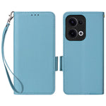 For Oppo Reno13 5G (Global) Case with Wrist Strap Litchi Texture PU Leather Wallet Phone Cover