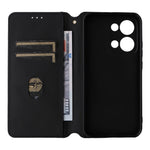 For Oppo Reno13 5G (Global) Wallet Case Rhombus Imprinted Leather Phone Cover