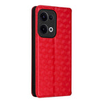 For Oppo Reno13 5G (Global) Wallet Case Rhombus Imprinted Leather Phone Cover