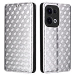 For Oppo Reno13 5G (Global) Wallet Case Rhombus Imprinted Leather Phone Cover