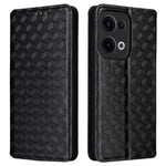 For Oppo Reno13 5G (Global) Wallet Case Rhombus Imprinted Leather Phone Cover