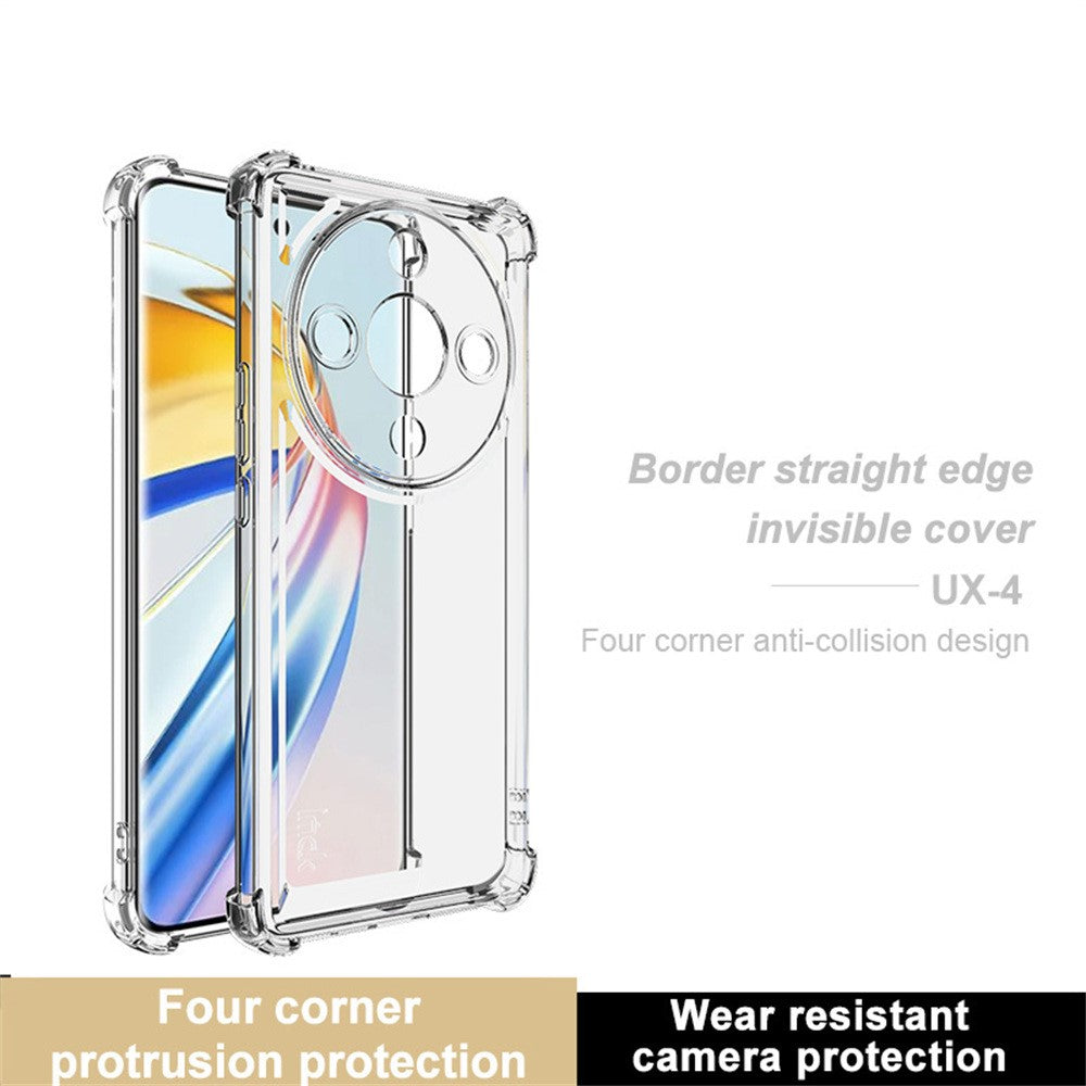 IMAK UX-4-serie til Honor X9b 5G / Magic6 Lite 5G cover lige ramme fire hjørner stødsikkert klart TPU-cover
