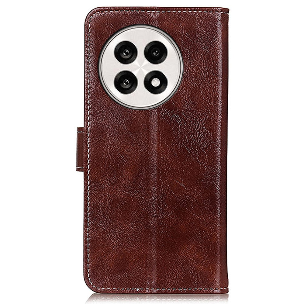 OnePlus 13R 5G / Ace 5 5G Läderfodral Plånboksfodral med Crazy Horse-textur