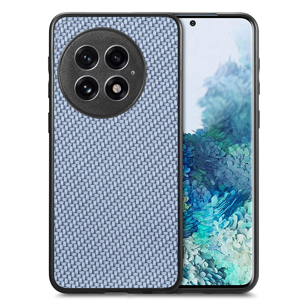 For OnePlus 13 Case Carbon Fiber Texture PU+PC+TPU Phone Back Cover
