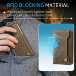 AUTSPACE For iPhone 16 Pro Case  A13 Vintage Leather Back Cover with Magnetic Detachable Card Bag