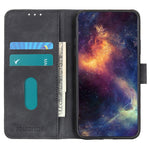 KHAZNEH For Xiaomi Poco M4 5G / M5 5G PU Leather Wallet Case Retro Texture Anti-scratch Stand Inner TPU Phone Cover