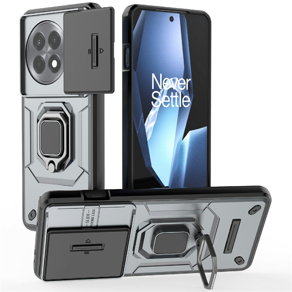 For OnePlus Ace 5 Pro 5G / Ace 5 5G / 13R 5G Case PC+TPU Kickstand Phone Protector with Lens Cover
