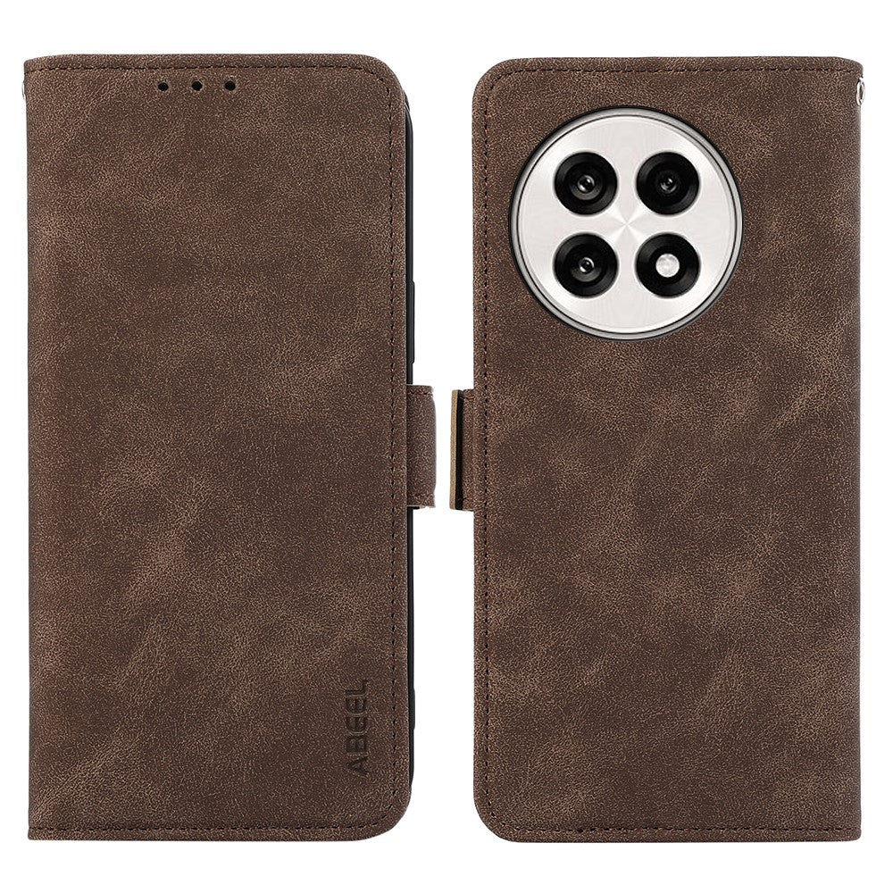 ABEEL mobilskal för OnePlus 13R 5G / Ace 5 5G / 5 Pro 5G Skal PU-läder Folio Stativ View RFID-blockering