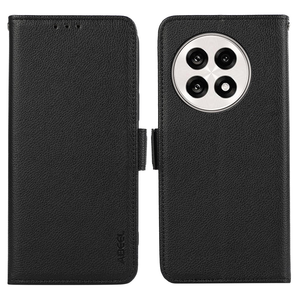 ABEEL mobilskal För OnePlus 13R 5G / Ace 5 5G / Ace 5 Pro 5G Litchi Texture Leather RFID Blocking Cover