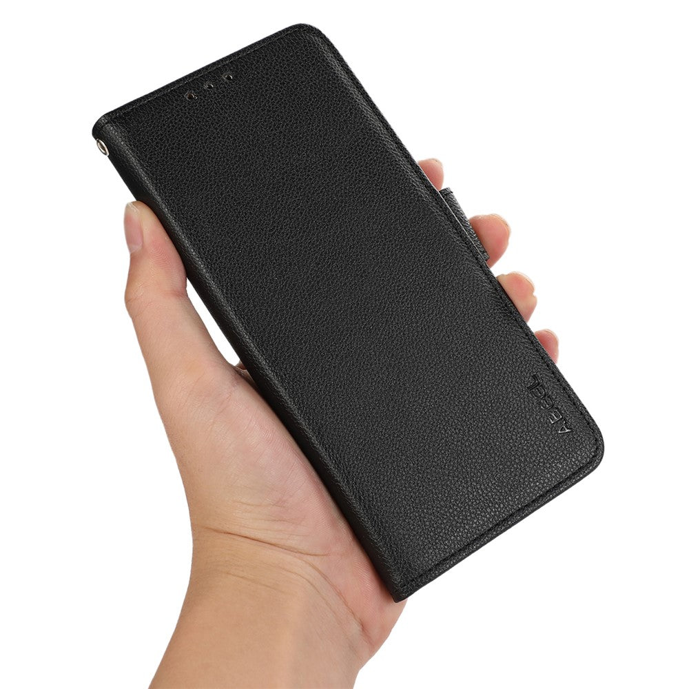 ABEEL mobilskal För OnePlus 13R 5G / Ace 5 5G / Ace 5 Pro 5G Litchi Texture Leather RFID Blocking Cover