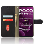 For Xiaomi Poco M7 Pro 5G Leather Case Skin Feel Anti Drop Wallet Flip Phone Cover