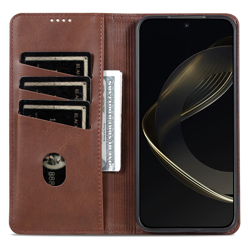 AZNS For Oppo Reno13 5G (Global) Case Cowhide Texture PU Leather Wallet Phone Cover