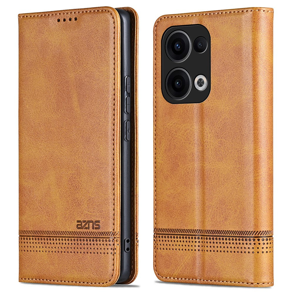 AZNS For Oppo Reno13 5G (Global) Case Cowhide Texture PU Leather Wallet Phone Cover