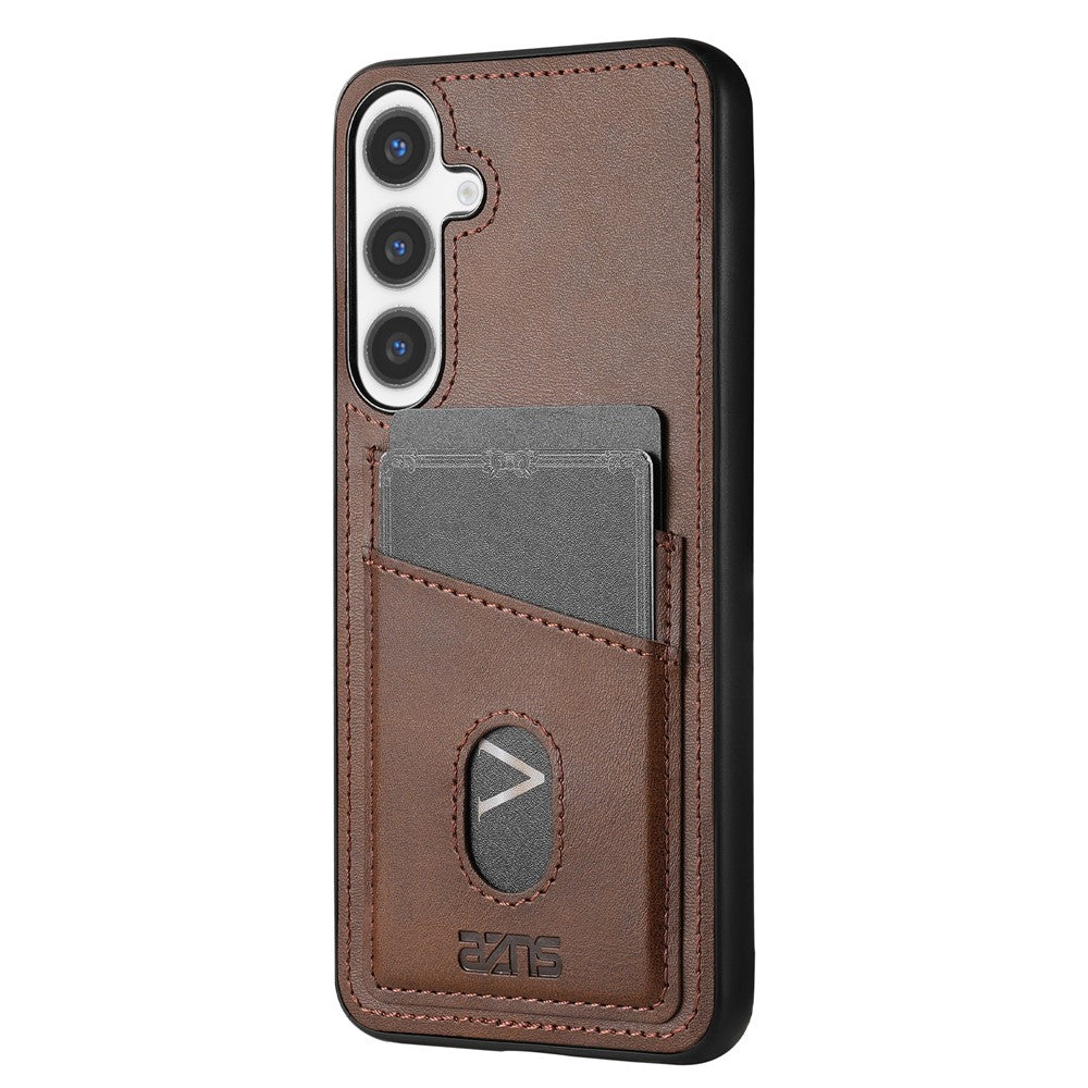 AZNS K1-serien Samsung Galaxy A56 5G-cover med kalveskindsstruktur, stødsikkert PU+TPU-mobilcover med 2 kortpladser