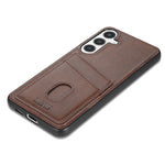 AZNS K1-serien Samsung Galaxy A56 5G-cover med kalveskindsstruktur, stødsikkert PU+TPU-mobilcover med 2 kortpladser