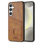 AZNS K1-serien Samsung Galaxy A56 5G-cover med kalveskindsstruktur, stødsikkert PU+TPU-mobilcover med 2 kortpladser