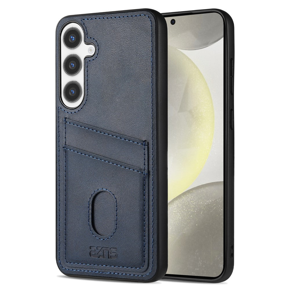 AZNS K1-serien Samsung Galaxy A56 5G-cover med kalveskindsstruktur, stødsikkert PU+TPU-mobilcover med 2 kortpladser